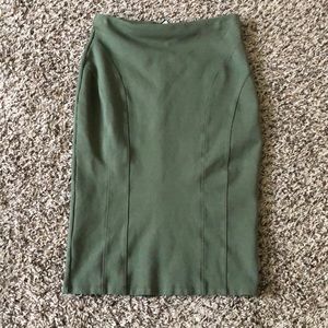 Beautiful thick green pencil skirt